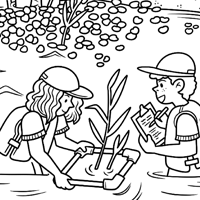 Phragmites coloring sheet
