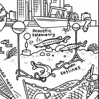 Fisheries Techniques coloring sheet